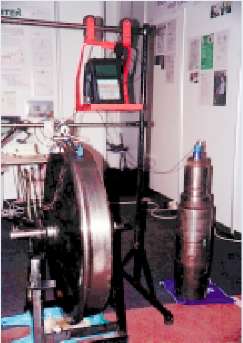 Установка для механизированного УЗК колес на базе дефектоскопа «ПЕЛЕНГ»